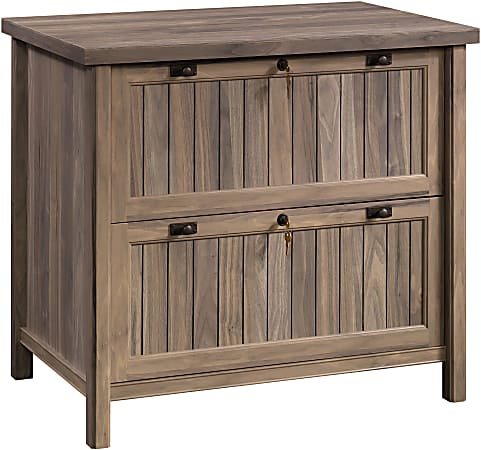 Sauder® Costa 33-3/8"W x 21-7/8"D Lateral 2-Drawer File Cabinet With Locking Drawers, Washed Walnut