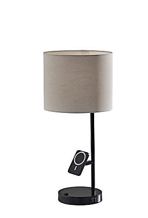 Adesso Wyatt Supercharger 22"H Desk Lamp, Beige/Black