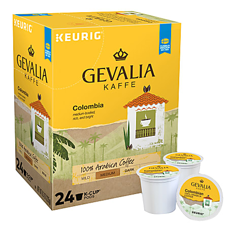 Gevalia® Single-Serve Coffee K-Cup®, Medium Roast, Columbian, Carton Of 24