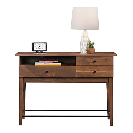 Sauder® Harvey Park Sofa Table, Rectangle, Grand Walnut/Metal