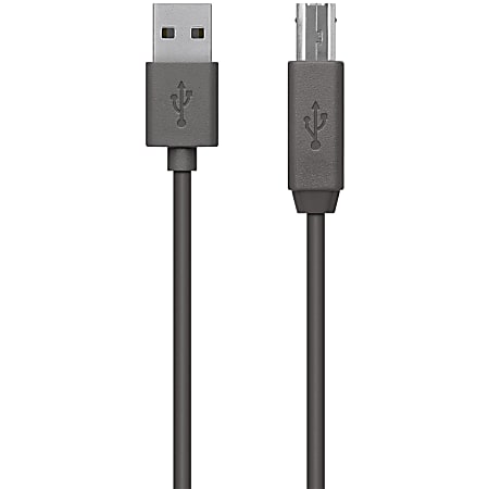 Belkin USB Data Transfer Cable - 15.75 ft USB Data Transfer Cable - First End: USB 2.0 Type A - Second End: USB Type B - Black