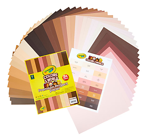 Crayola® Colors Of The World Premium Project Paper, 8-1/2" x 10-1/2", Assorted Colors, Pack Of 48 Sheets
