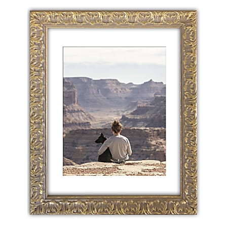 Timeless Frames® Teena Picture Frame, 8” x 10" With Mat, Gold