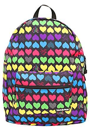 Yak Pak NYC Classic Backpack, Checkerboard Hearts