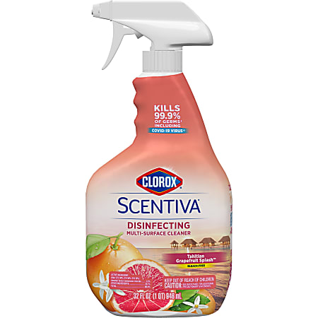 Clorox Scentiva Multi-Surface Cleaner, 32 Oz, Tahitian Grapefruit Splash