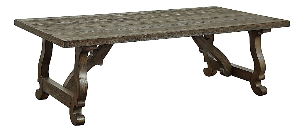 Coast to Coast Orchard Park 54" Wood Cocktail Table, Brown