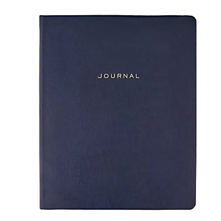 Eccolo Hardcover Journal, 8&rdquo; x 10&rdquo;, College Rule, 256 Pages, Navy