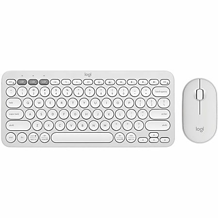 Logitech Pebble 2 Combo Wireless Keyboard And Mouse, Tonal White