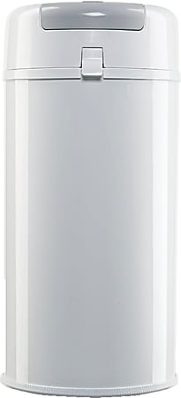 Bubula Steel Diaper Pail, 25"H x 11-3/8"W, x 11-3/8"D, White/Gray