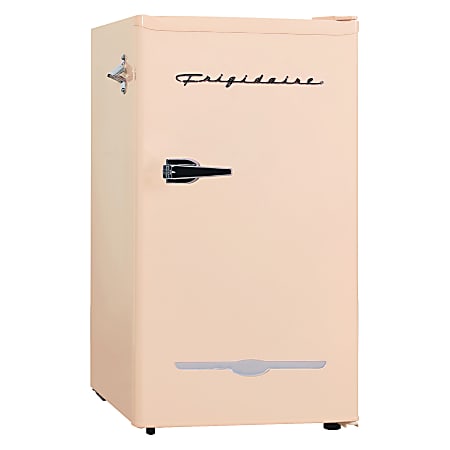 Frigidaire&reg; 3.2-cu.-ft. 65-Watt Retro Bar Fridge with Side Bottle Opener, Coral, EFR376-B-CORAL