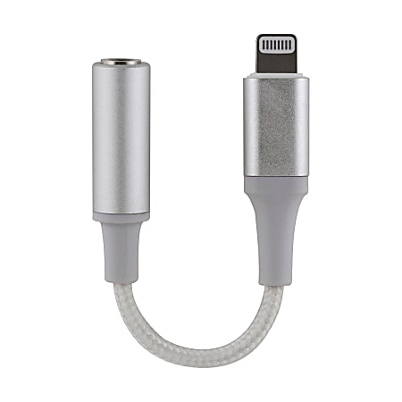 Ativa Lightning To 3.55 mm Audio Adapter Black 46920 Office Depot