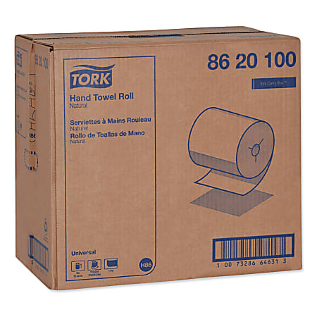 Tork® Universal Notched 1-Ply Paper Towels, 425' Per Roll, Natural, Pack Of 12 Rolls