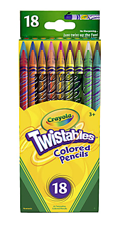 1 Box Each, 12 Ct. Crayola Erasable Twistable Colored Pencils Assorted Colors 