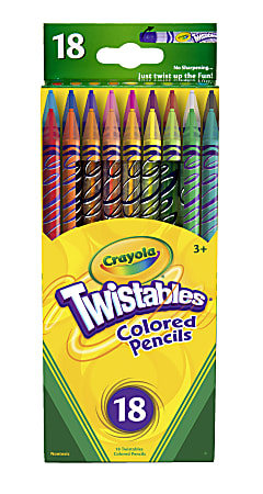 18 Crayola Twistables Colored Pencils Adult Coloring Books