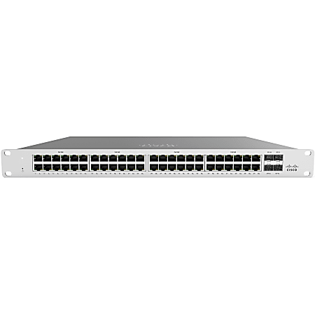 Meraki MS120-48FP Ethernet Switch - 48 Ports - Manageable - Gigabit Ethernet - 10/100/1000Base-T - 2 Layer Supported - Modular - 4 SFP Slots - 908 W Power Consumption - Twisted Pair, Optical Fiber - 1U High - Rack-mountable, Desktop