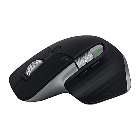 Logitech MX Master 3 Advanced Wireless Mouse for Mac Darkfield Wireless Bluetooth Space Gray 4000 dpi Scroll Wheel 7 Buttons - Office Depot