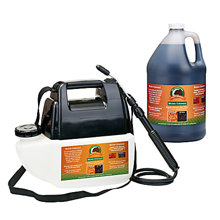 Just Scentsational Bark Mulch Colorant With Battery-Powered Sprayer, Black, 1 Gallon