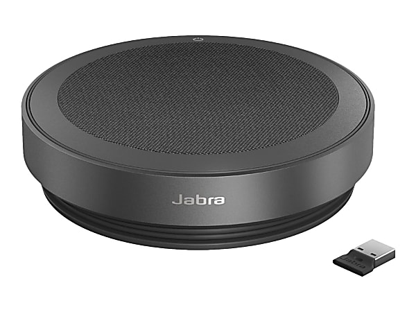 Jabra Speak2 75 MS - Speakerphone hands-free - Bluetooth - wireless - USB-C, USB-A - dark gray - Certified for Microsoft Teams Rooms, Optimized for Microsoft Teams, Microsoft Swift Pair Certified