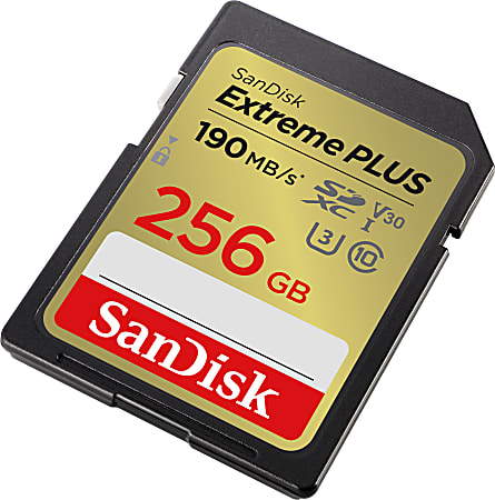 SanDisk Extreme PLUS SDXC UHS I Card 256GB Office Depot