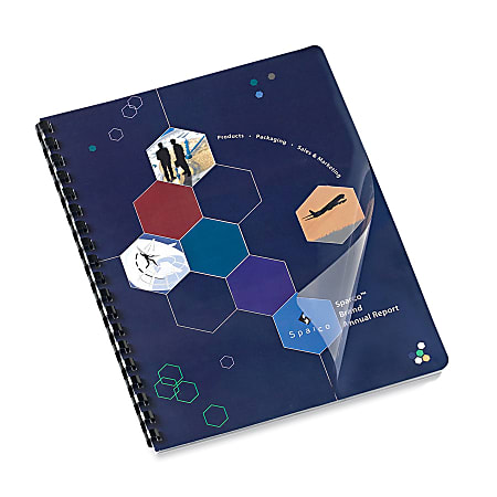 Sparco Premium Clear View Presentation Covers, 8 3/4" x 11 1/4", Round Corners, Clear, Box Of 100