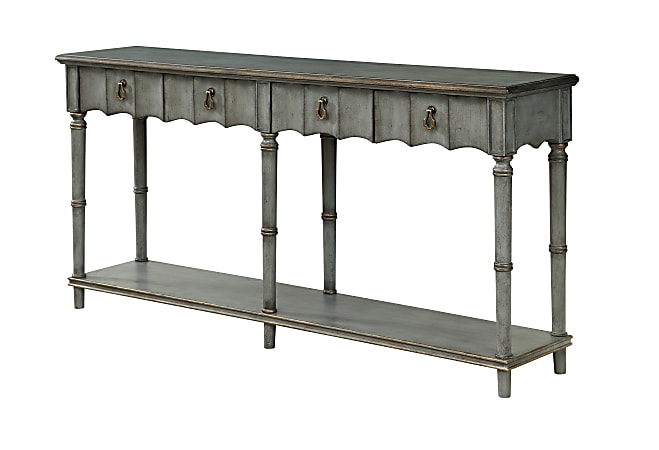 Coast To Coast Orchard Park 2-Drawer Console Table, 35-1/2"H x 72"W x 16"D, Gray