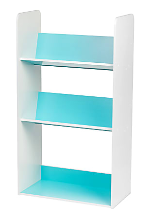 IRIS 2 Tier Storage Shelf With Footboard Blue - Office Depot