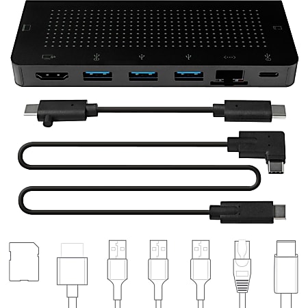 Twelve South StayGo | USB-C Hub - 85 W - USB Type C - 5 x USB Ports - 3 x USB 3.0 - Network (RJ-45) - HDMI - Wired