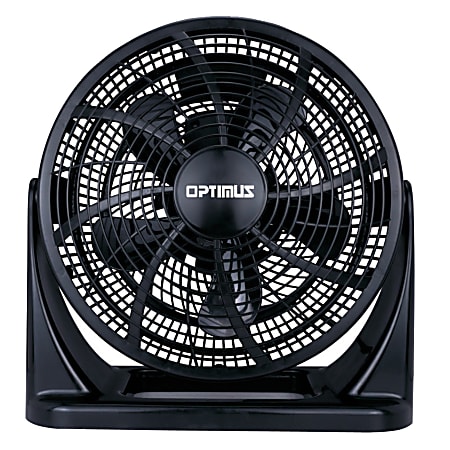 Optimus Turbo High-Performance Air Circulator, 14-1/2" x 16", Black