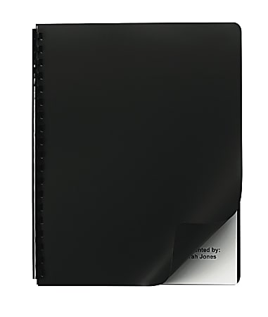 GBC® Designer® Premium Plus Presentation Backs, Opaque Black,