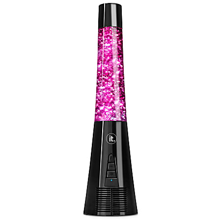 Innovative Technology Retro Glitter Lamp With 3-Watt Bluetooth® Speaker, Black