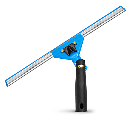 Gritt Commercial Swivel Window Squeegee With Quick Release, 14", Blue/Silver/Black