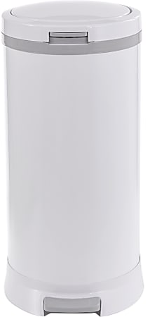 Bubula Steel Diaper Pail, 9 Gallons, White