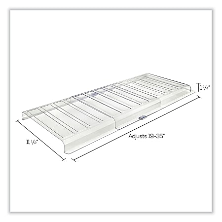 Under Furniture Air Deflector, 11 x 20 x 1.25, Clear