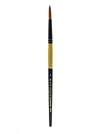 Dynasty Short-Handled Paint Brush, Size 8, Round Bristle, Synthetic, Multicolor