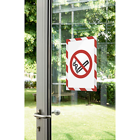 DURABLE DURAFRAME SECURITY Self-Adhesive Magnetic Letter Sign Holder - Holds Letter-Size 8-1/2