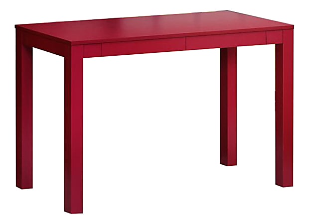 Ameriwood™ Home Large Parsons Desk With 2 Drawers, Red