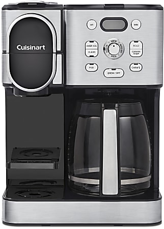 Cuisinart™ 2-N-1 12-Cup Programmable Coffee Center, Black/Chrome