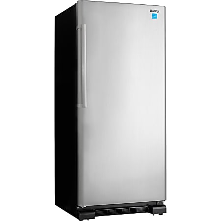 Danby Designer 17 Cu. Ft. Apartment Size Refrigerator - 17 ft³ - Reversible - 17 ft³ Net Refrigerator Capacity - 320 kWh per Year - Stainless Steel - Freestanding - LED Light