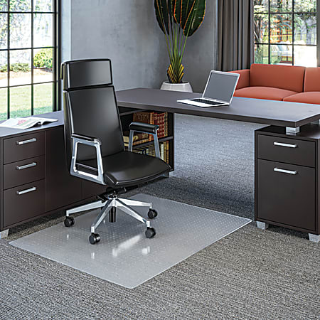 Deflecto Polycarbonate Chair Mat For Pile Carpets, Rectangular, 36"W x 48"D, Clear