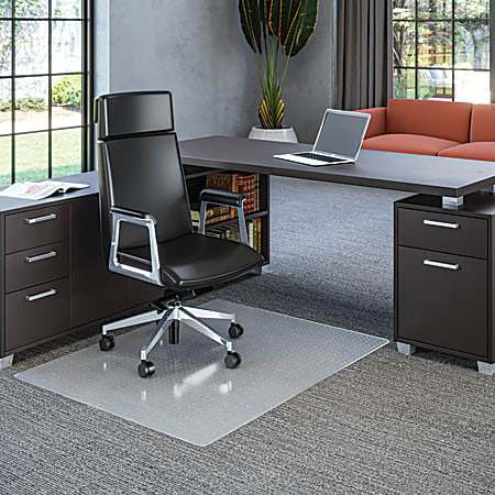 Deflecto Chair Mat For Medium Pile Carpet Rectangular 36 W x 48 D Black -  Office Depot