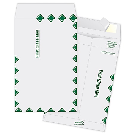 Quality Park® Tyvek® Envelopes, First Class, 6" x 9", White, Box Of 100