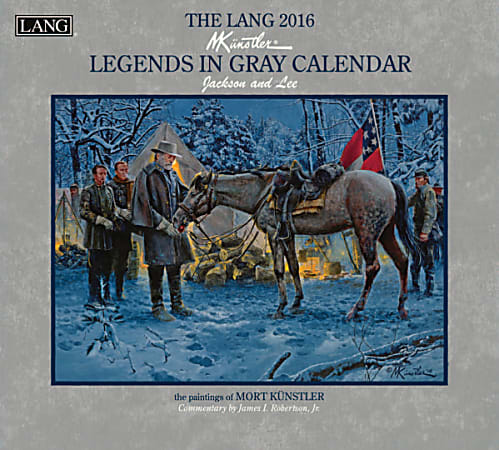 LANG Monthly Wall Calendar, 13 3/8" x 12", Legends In Gray, January-December 2016