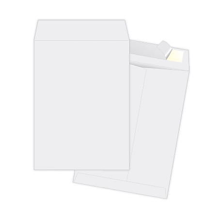Quality Park® Ship-Lite Catalog Envelopes, 9" x 12", Self-Adhesive, White, Box Of 100