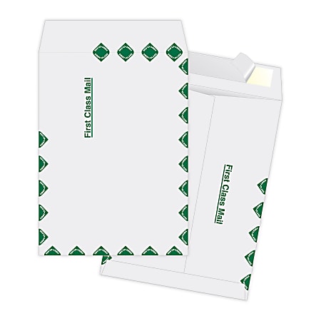 Quality Park® Ship-Lite Catalog Envelopes, First Class, 9" x 12", Self-Adhesive, White, Box Of 100