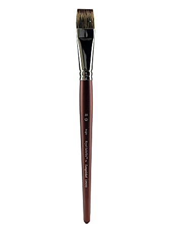 Royal & Langnickel Sabletek Short-Handle Paint Brush, L95010, Size 28, Bright Bristle, Sable Hair, Dark Brown