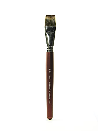 Royal & Langnickel Sabletek Short-Handle Paint Brush, L95010, Size 44, Bright Bristle, Dark Brown