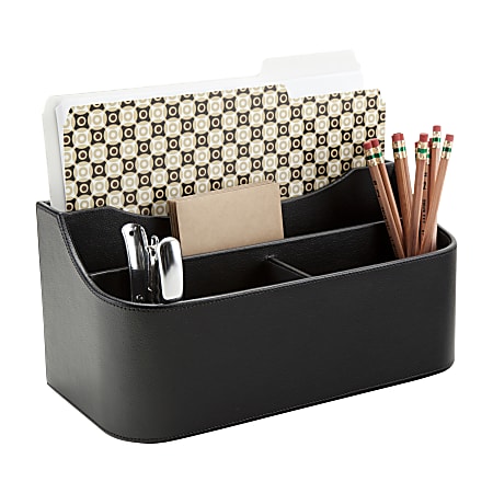 LMZAPET Wood & Metal Mesh Desk Organizer - Sturdy File Holder With Comfort Grip Handle For Office, Home, School Supplies - View #3