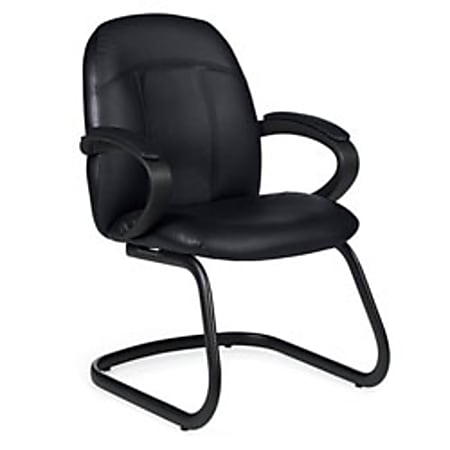 Global® Tamiri™ Bonded Leather Guest Chair, Black