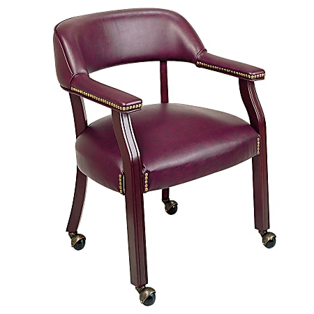 Office Star™ Work Smart® Traditional Guest Chair, Oxblood/Mahogany