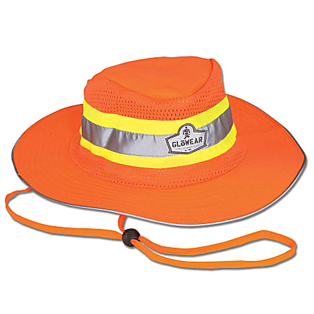 Ergodyne GloWear 8935 Hi-Vis Ranger Hat, Small/Medium, Orange